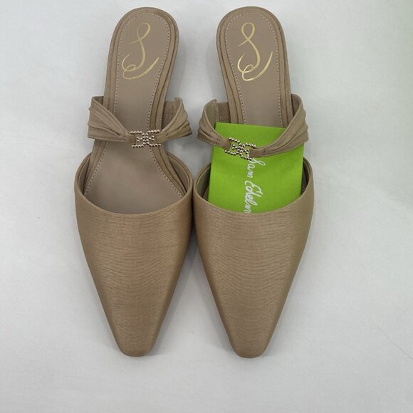 Sam Edelman Women's Size 6.5 Judie Ecru Silk Mules NIB - Picture 6 of 12